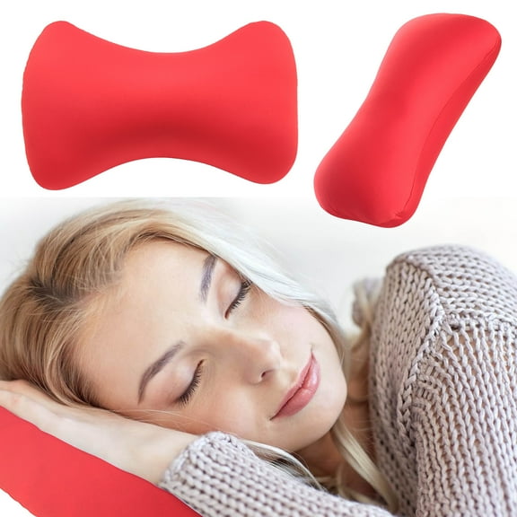 BEGHT Microbead Neck Pillow 15" x 8" Bone Pillow Microbead Bolster Cushion Suitable for Travel Plane Car Sofa Bed,Neck & Back Support Sleeping Home Sofa Bed Travel Pillow