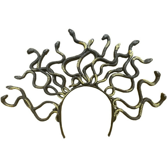 BEGHUAS Halloween Snake Headbands Crowns Snake Headwear Oversized Hairband Metallic Hairbands Birthday Party Props