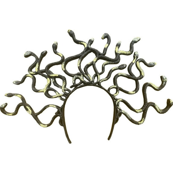 BEGHUAS Halloween Snake Headbands Crowns Snake Headwear Oversized Hairband Metallic Hairbands Birthday Party Props