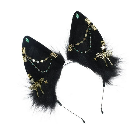 BEGHUAS Handmade Wolf Ear Hairband Anime Event Hairband Masquerades Costume Headdress Teens Girl Roleplay DressingUp Accessories