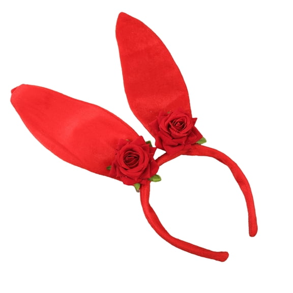 BEGHUAS Roleplay Bunnies Girl Headband with Flower Designs Anime Headband Easter Cosplay Headdress Festival Dressingup Accessory
