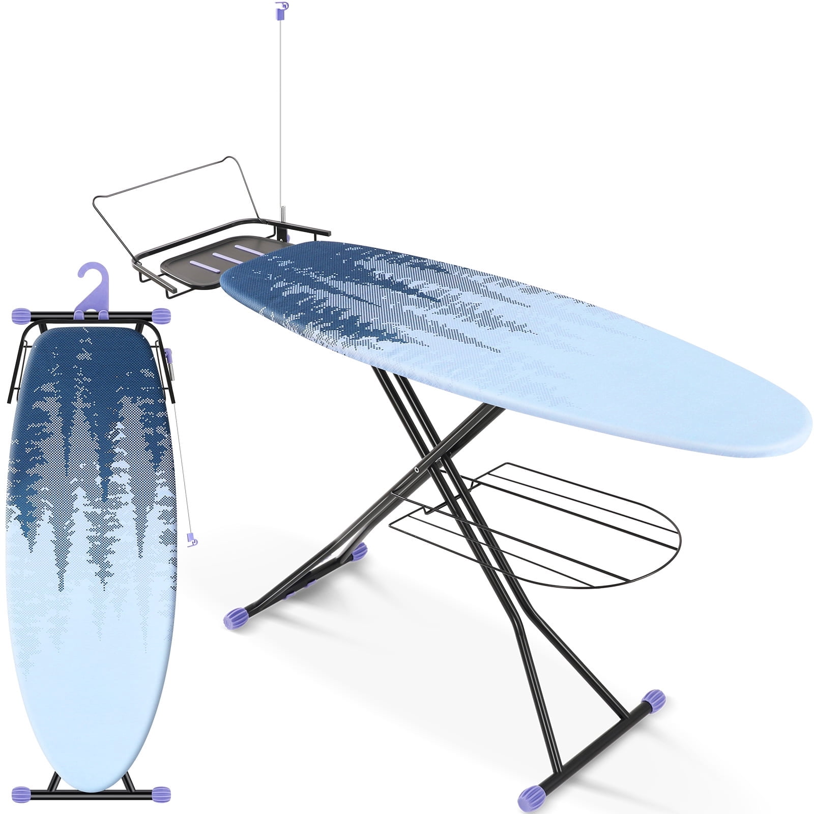 BEHERZT Ironing Board, Full Size Iron Board with Stretchable Iron Rest ...