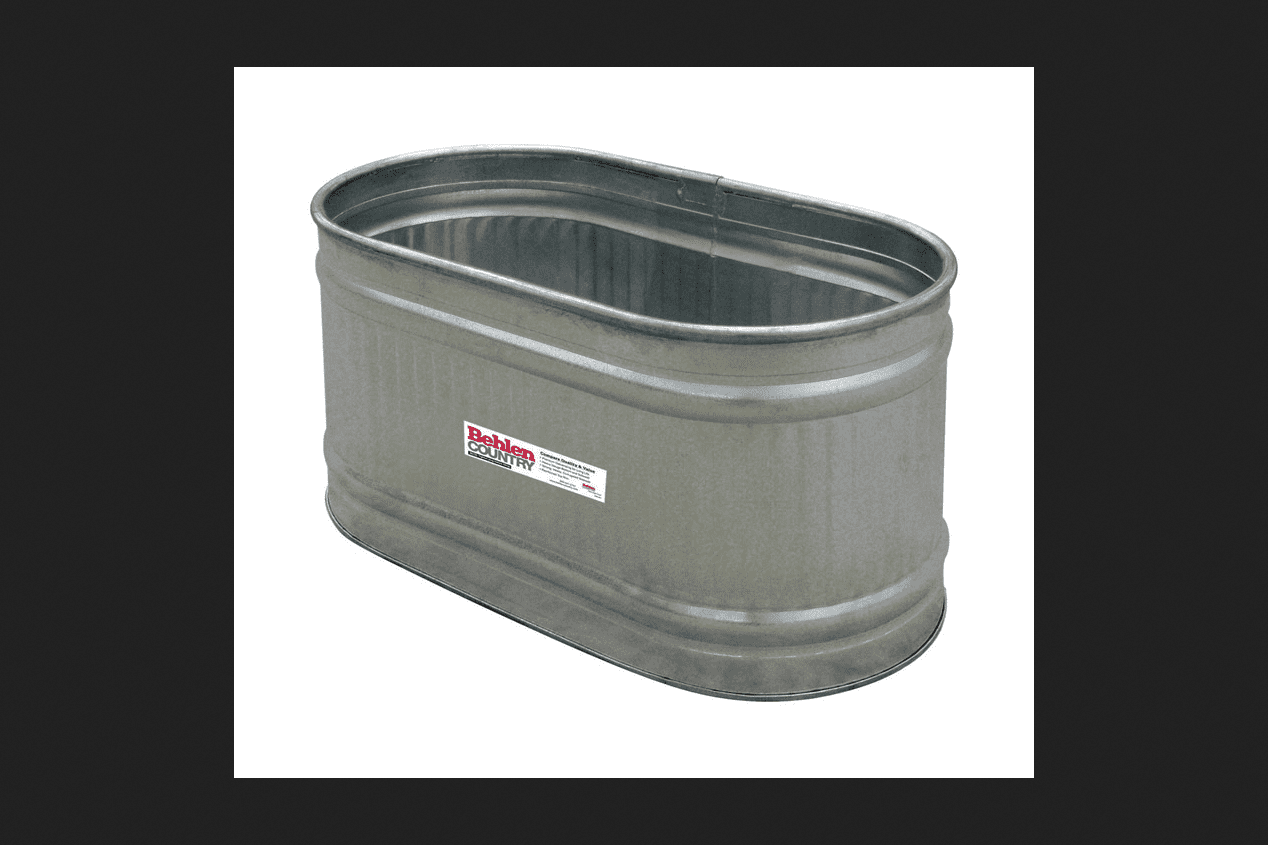 BEHLEN COUNTRY 50130028 Farm Stock Tank, Round, 103 gal Capacity, Steel, Galvanized