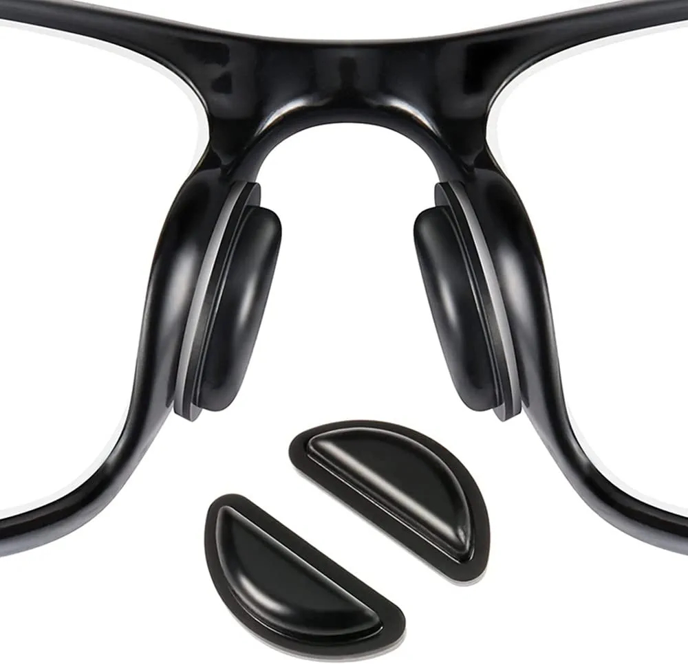 BEHLINE 5 Pairs Eyeglass Adhesive Nose Pads, Stick on AntiSlip Glasses Nose Piece,Soft Silicone