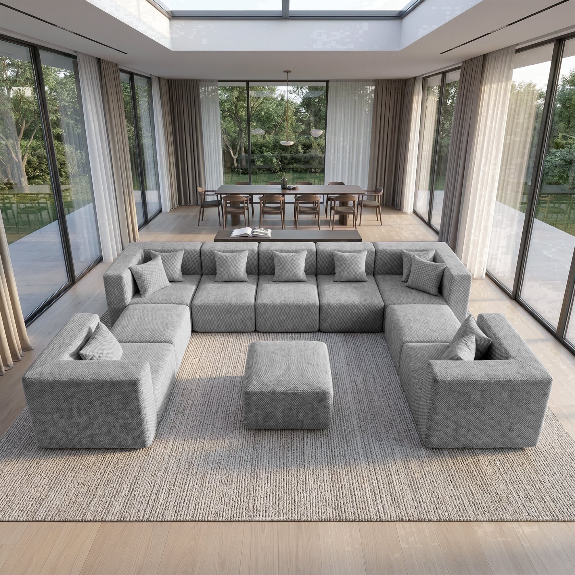 BEHOST 10-Piece Oversized Modular Sectional Sofa Set, 160