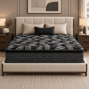 BEHOST 10 inch Queen Mattress in a Box, Hybrid Gel Memory Foam with Individually Wrapped Pocket Coils, Pressure Relief, Medium Firm, Motion Isolation