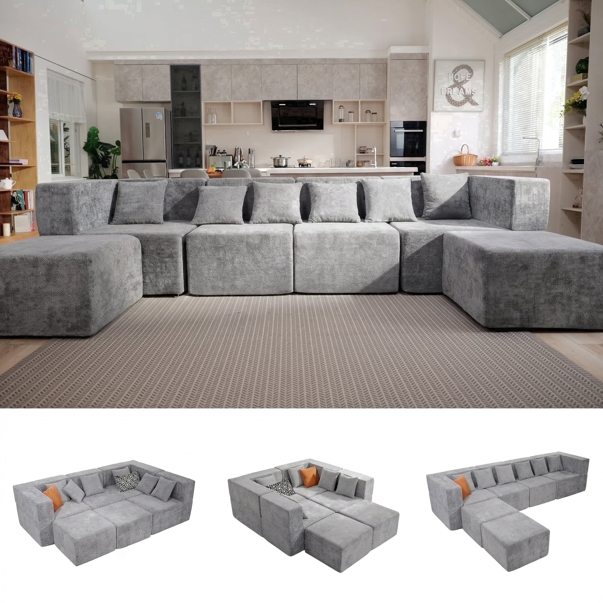 BEHOST, Modular Sectional Sofa, 130