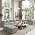 thumbnail image 1 of BEHOST 260" Oversized Modular Sectional Sofa for Home, Flexible Combination, Chenille Light Gray, 1 of 6