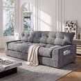 thumbnail image 1 of BEHOST 75.6" Chenille 3-Seater Sofa with Extra Deep Seats，Upholstered Couch with Side Storage & 2 Pillows, Cloud Sofa for Living Room，Dark Gray, 1 of 10