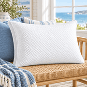 BEHOST Memory Foam Blend Bed Pillow for Sleeping, Standard Size 20 x 26 Inch Pillow with 80% High Resilience Fiber & 20% Memory Foam, Soft Supportive Pillow for Adults, 1 Pack