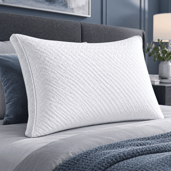 BEHOST Standard Size Sleeping Pillow for Side Back and Stomach Sleepers, 20 x 26 Inch Memory Foam Blend Bed Pillow, Soft Supportive Pillow for Head and Neck Comfort, 1 Pack