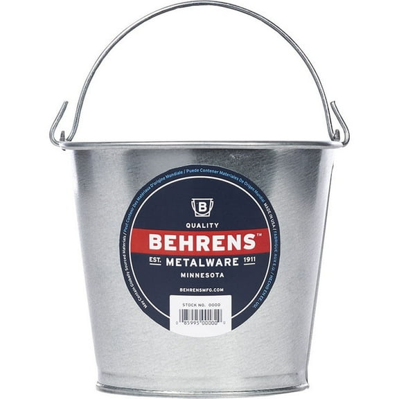 BEHRENS INC 55-oz. Galvanized Steel Sheet Pail 1202GS