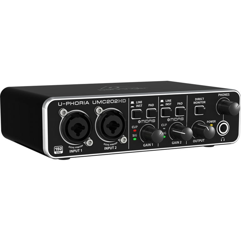 BEHRINGER U-PHORIA UMC202HD Audiophile 2x2 Sound Audio