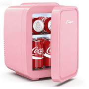 BEICHEN Mini Fridge, 6 Liter/8 Can Small Fridge, AC/DC Portable Skincare Fridge, Cooler and Warmer Refrigerators