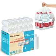 BEIDOU-PAC 2-4 Gallon Trash Bags, 1000 Count, Unscented Small Clear Plastic Recycling Bags
