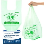 BEIDOU-PAC 3 Gallon Compostable Trash Bags, 100 Count Small Kitchen Compost Bags with Handle