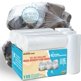 ToughBag 55 Gallon Trash Bags, 40 x 55 Clear Garbage Bags (150 COUNT) –  Heavy Duty 55 Gallon - 55 Gal Outdoor Industrial Garbage Can Liner for