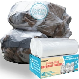EcoQuality 39 Gallon Heavy Duty Clear Large Trash Bags (140 Count) - Yard  Trash Bags, Great for Leaves, Lawn and Leaf Bags, Recycling Garbage Bags