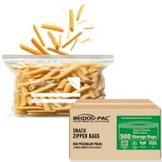 BEIDOU-PAC Snack Storage Zip Bags for Food On the Go, 500 Count, Freshness Easy Open Reclosable Clear Plastic Bags
