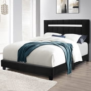 BEIGE QUEEN SIZE ADJUSTABLE LINEN FABRIC UPHOLSTERED BED FRAME VINTAGE COLLECTION COLOR FITS ANY ROOM
