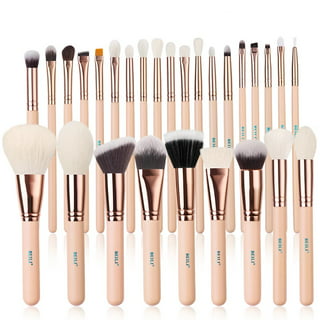BEILI Makeup Brushes 24Pcs Professional Makeup Brush Set Synthetic Face  Powder Eyeshadow Brush Kit(White) 