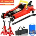 BEIMIMU 2 Ton Low Profile Floor Jack with 2Pcs 3T jack stand/Tire