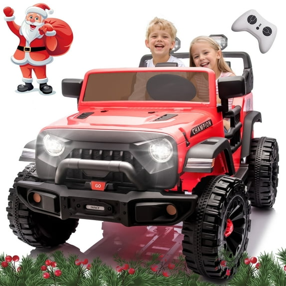 BEIMIMU 24V 2 Seater Kids Truck, Remote Controlled, 400W Motor, 3 Speeds, 4.35MPH Max Speed, Bluetooth
