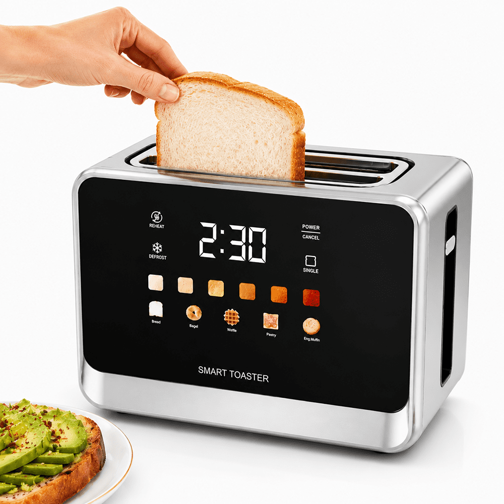 BEINILAI Touch Screen Toaster 2 Slice with LCD Display 430 Stainless ...