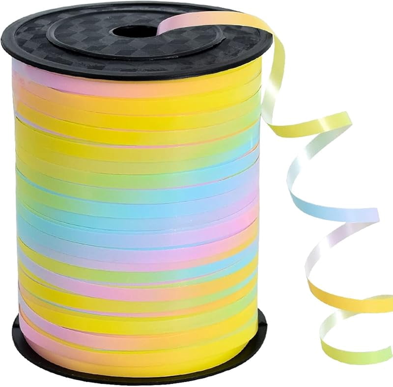 Balloon Spring Ribbon BEISHIDA 500 Yards Silver Ribbon Curling Crimped, Balloon String Shiny ...