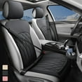 thumbnail image 1 of BEITK Black, Leather, Universal, Waterproof, Front Seat Cover, 2 Piece, 1 of 6