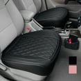 thumbnail image 1 of BEITK Leather Anti-Slip Full Wrap Front Car Seat Covers with Storage Pockets, Black, 2 Pack, 1 of 6