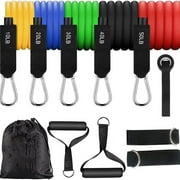 BEIVES Fitness Resistance Bands Set – Natural Latex Material, Max 150lbs, Workout Bands for Home & Gym, for Strength Training