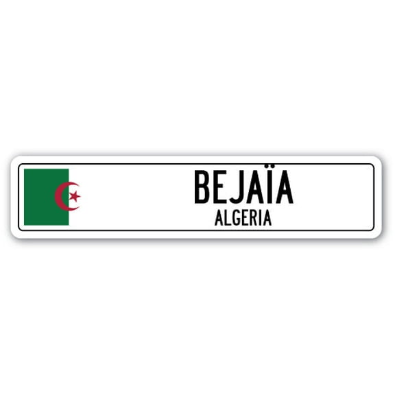 BEJAÏA ALGERIA Street Sign Algerian flag city country road wall gift