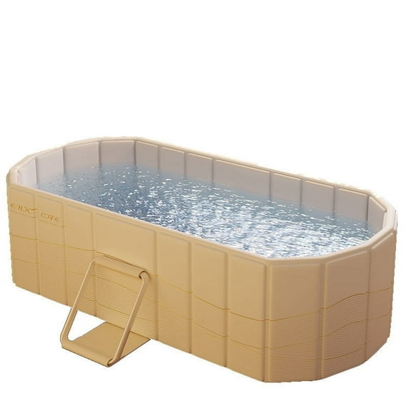 SolarSoda Large Portable Bathtub for Adults, 47.25" Foldable Spa Tub for Hot/Cold Soak, Soaking Tub with Zero Installation, for Indoor & Outdoor