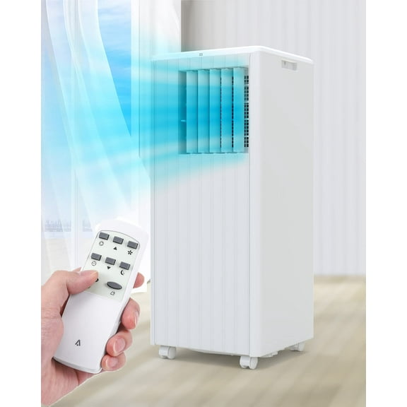 BEKAY Portable Air Conditioner with Remote Control , 8000 BTU (15'x20 ft²) 3-in-1 Compact Indoor Floor AC Unit for Room-Black