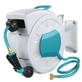 thumbnail image 1 of BEKAY Wall Mounted Retractable Garden Hose Reel ,1/2"×100ft Auto Rewind Any Length Lock with Nozzle for Garden Watering, 1 of 2