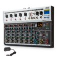 BEKBOES Professional Audio Mixer, 7 Channel, Input 48V Phantom Power