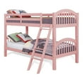 thumbnail image 1 of BEKids Traditional Solid Wood Twin/Twin Arched Bunk Bed in Pink, 1 of 2