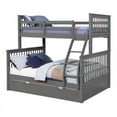 thumbnail image 1 of BEKids Wood Twin/Full Bunk Bed with Matching Trundle in Gray, 1 of 2