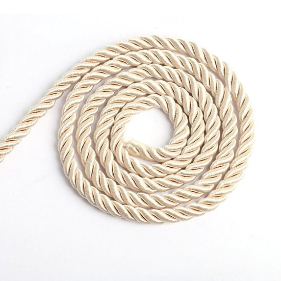 BEL AVENIR 10m Twisted Trim Cord Rope Wide 6mm Beige Baroque Collection ...
