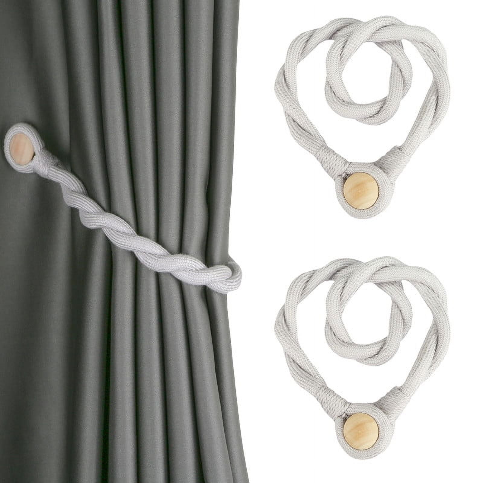 BEL AVENIR 2 Pack Magnetic Curtain Tiebacks Elegant Curtain Holders for ...