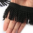 thumbnail image 1 of BEL AVENIR Curtain Fringe Trim 10Yard 2.5inches Fabric Sewing DIY Decoration for Sofa Clothes (Black), 1 of 5