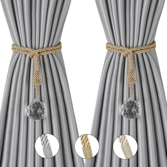 BEL AVENIR Luxury Handmade Gold Curtain Holdback 4 Count