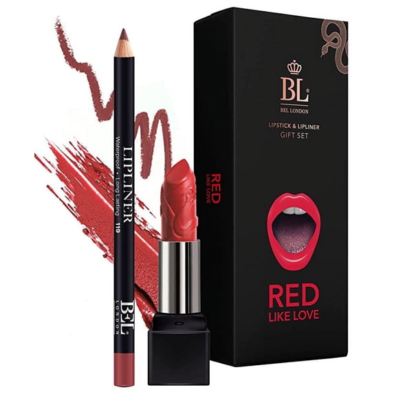 BEL
London Color Matched Lip Liner & Lipstick Set (Red)