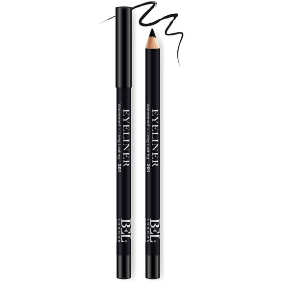 BEL London Waterproof Long Lasting Eyeliner Pencil(201 Black Noir)