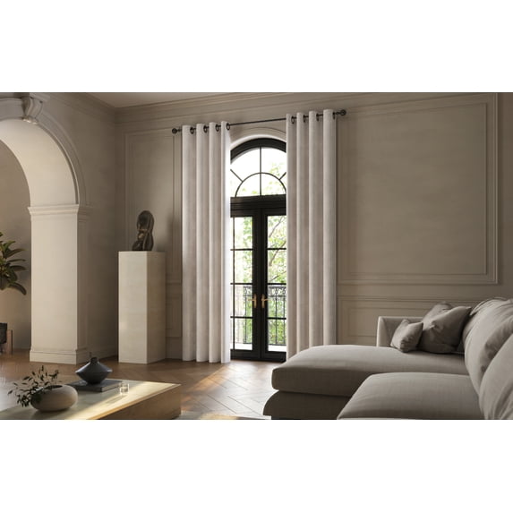 Sunshield 100% Blackout Bellamy Single Curtain Grommet, 50x63, Gray