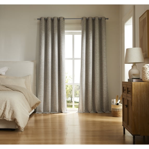 SUNSHIELD ESSENTIALS Bellamy 100% Blackout Curtains for Living Room, Bedroom and Nurseries, 50” x 84”, Brown