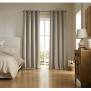 SUNSHIELD ESSENTIALS Bellamy 100% Blackout Curtains for Living Room, Bedroom and Nurseries, 50” x 84”, Linen