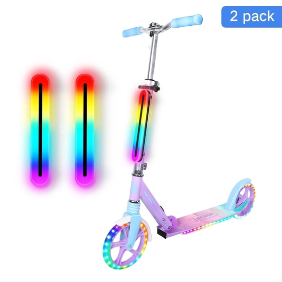 BELEEV LED Scooter Frame Light for Night Riding, 11 Flashing Effects, Battery Powered, Fits for Bicycles Electric Kick Scooters, Cool Bike Accessory for Adult, Kids & Teens, Ideal for Riding Camping