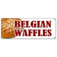 thumbnail image 1 of BELGIAN WAFFLES BANNER SIGN dessert whipped cream, 1 of 4